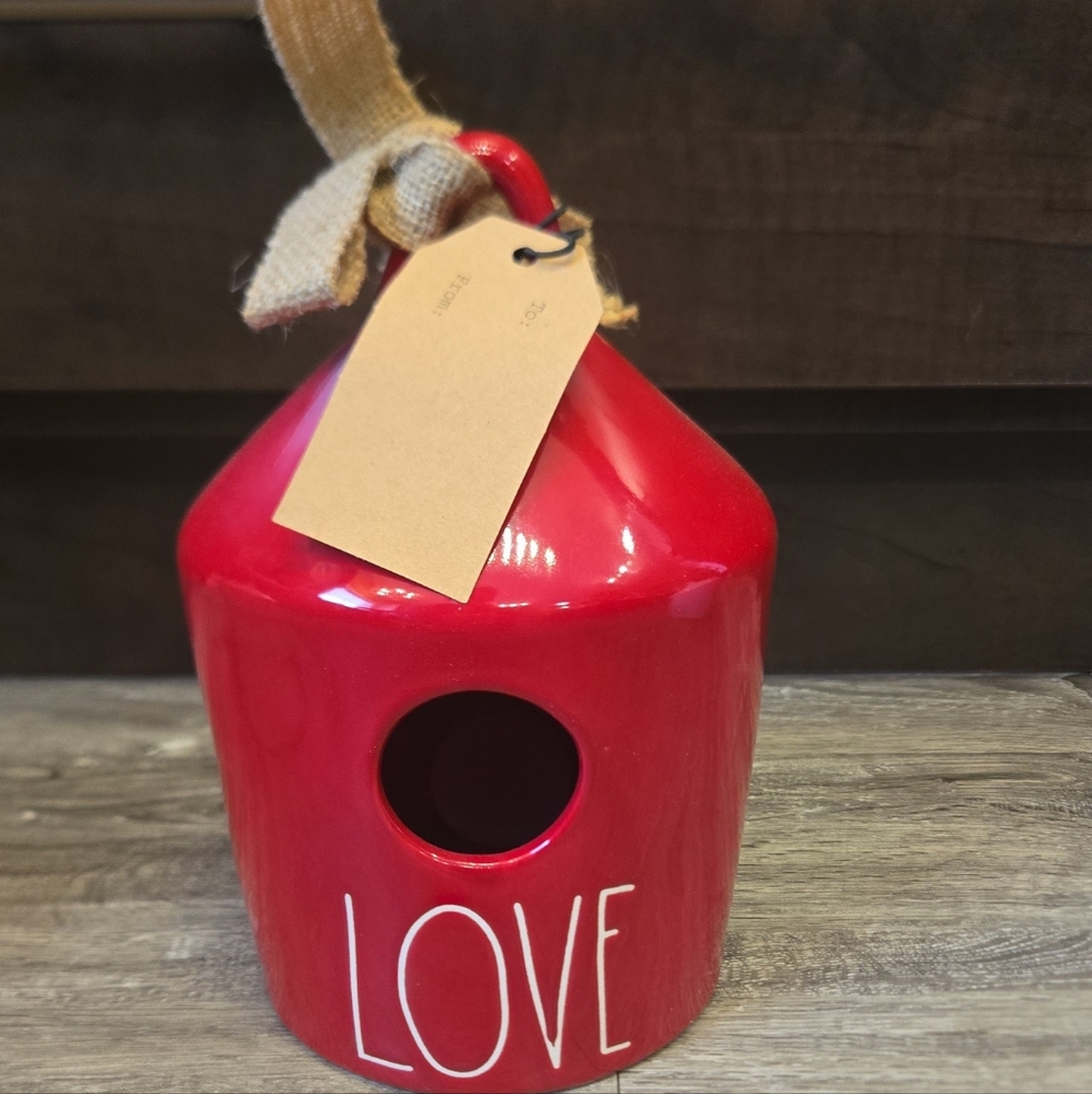 Rae Dunn Red Ceramic Love Decor Accent